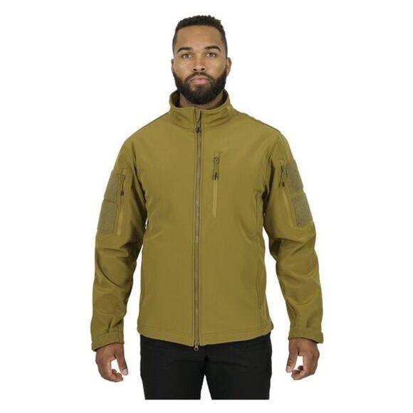 Mission Made Soft Shell men’s Jacket Coyote Color size M NWT in packaging - Picture 2 of 7
